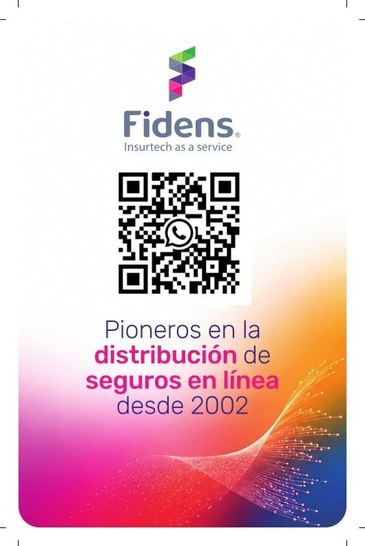 Tarjeta de visita Fidens, reverso